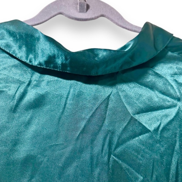 Vintage Inner Most Silky Emerald Green Long Sleeve Nightgown Women’s Size XS - Picture 7 of 10